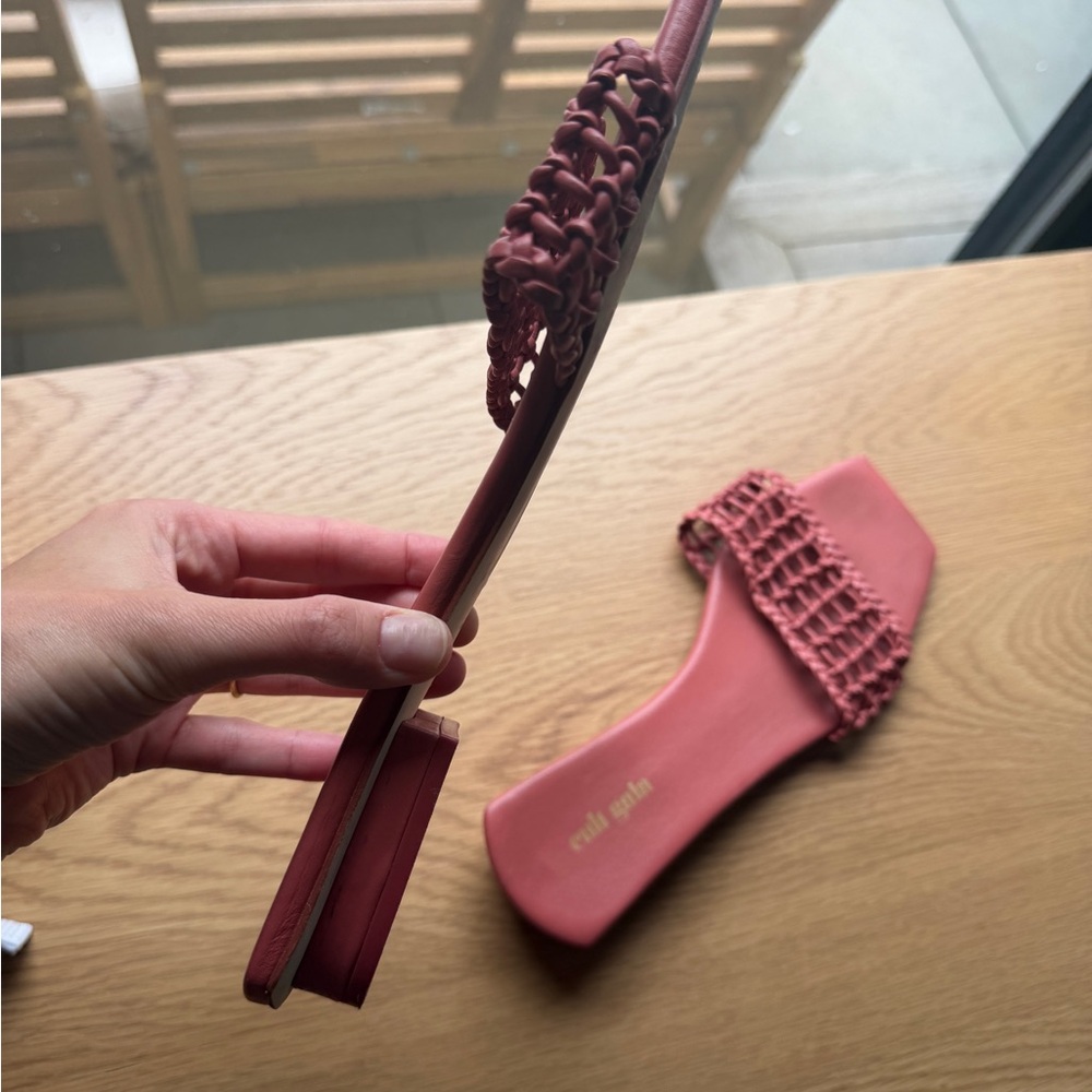 Cult Gaia Woven Pink Sandals - Picture 2 of 2